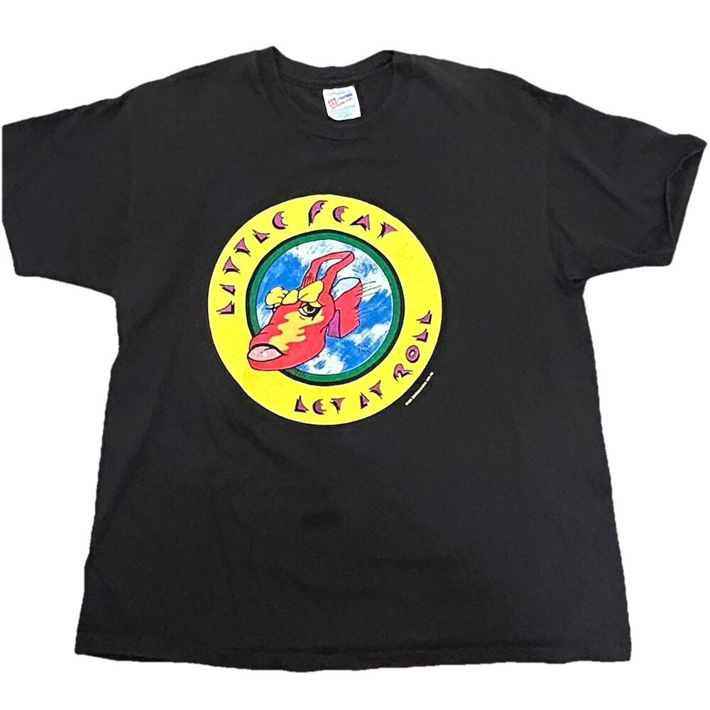 Vtg Little Feat Let It Roll 1988 Business as Usual Tour T-Shirt Black‎ Sz XL